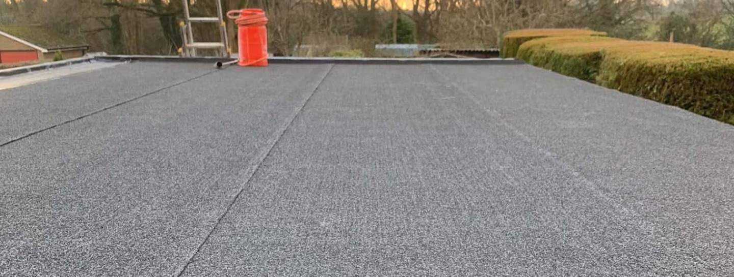 New felt flat roof being laid in Reading